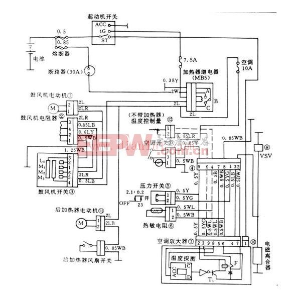 阀体与电熨斗内部电路连接图